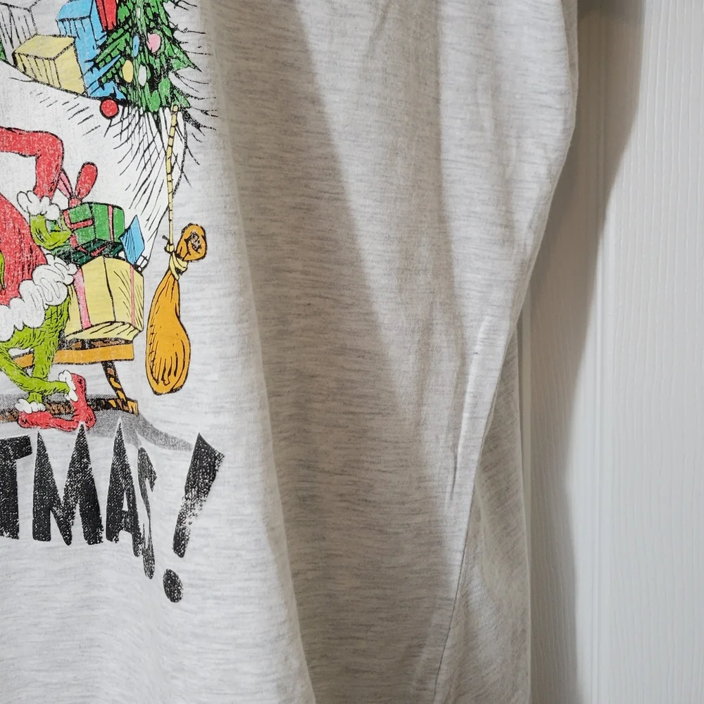 NWT How The Grinch Stole Christmas Light Heathered Gray Tee Plus Size XXL - Picture 4 of 8